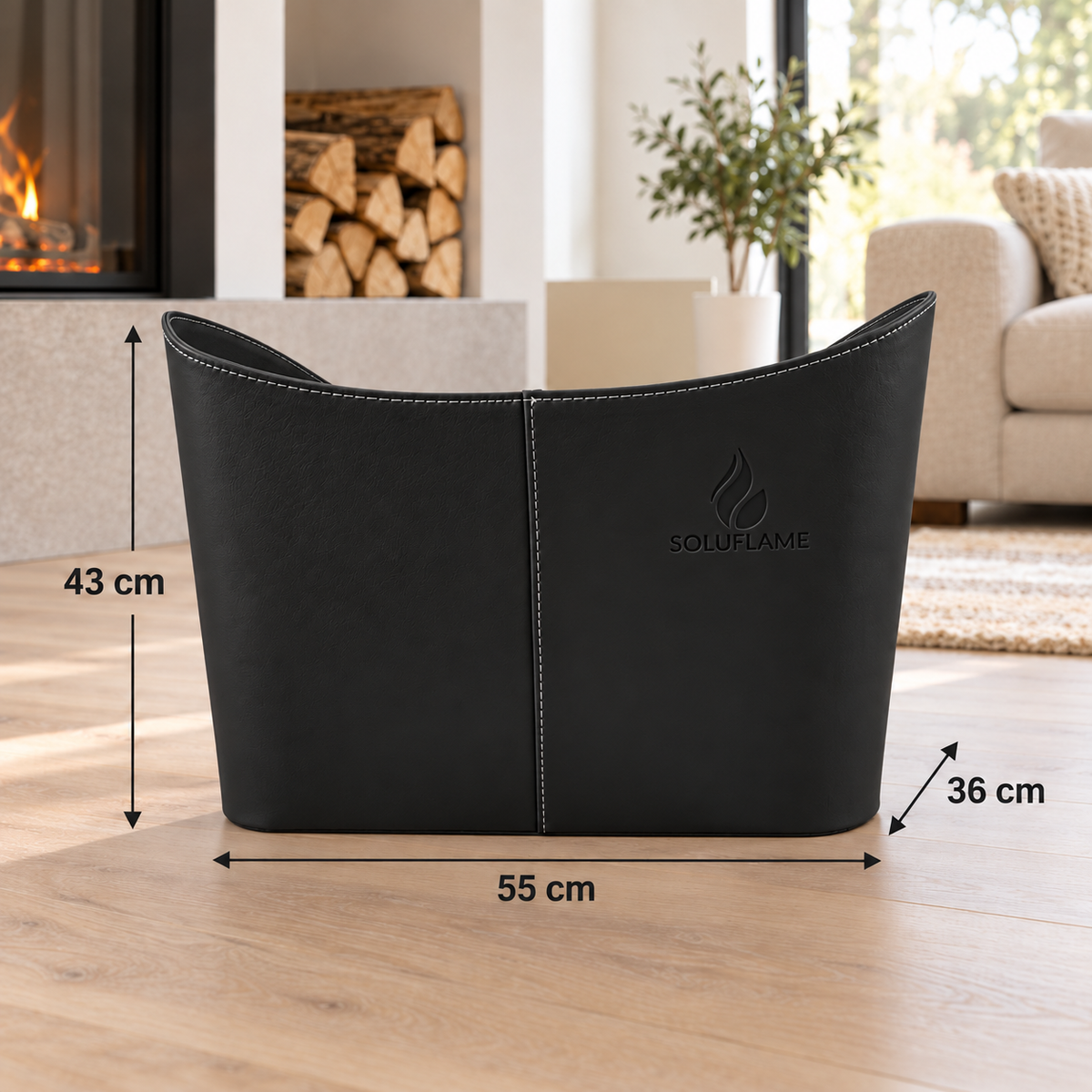 Houtmand Kunstleer 35 L – Donkerbruin
