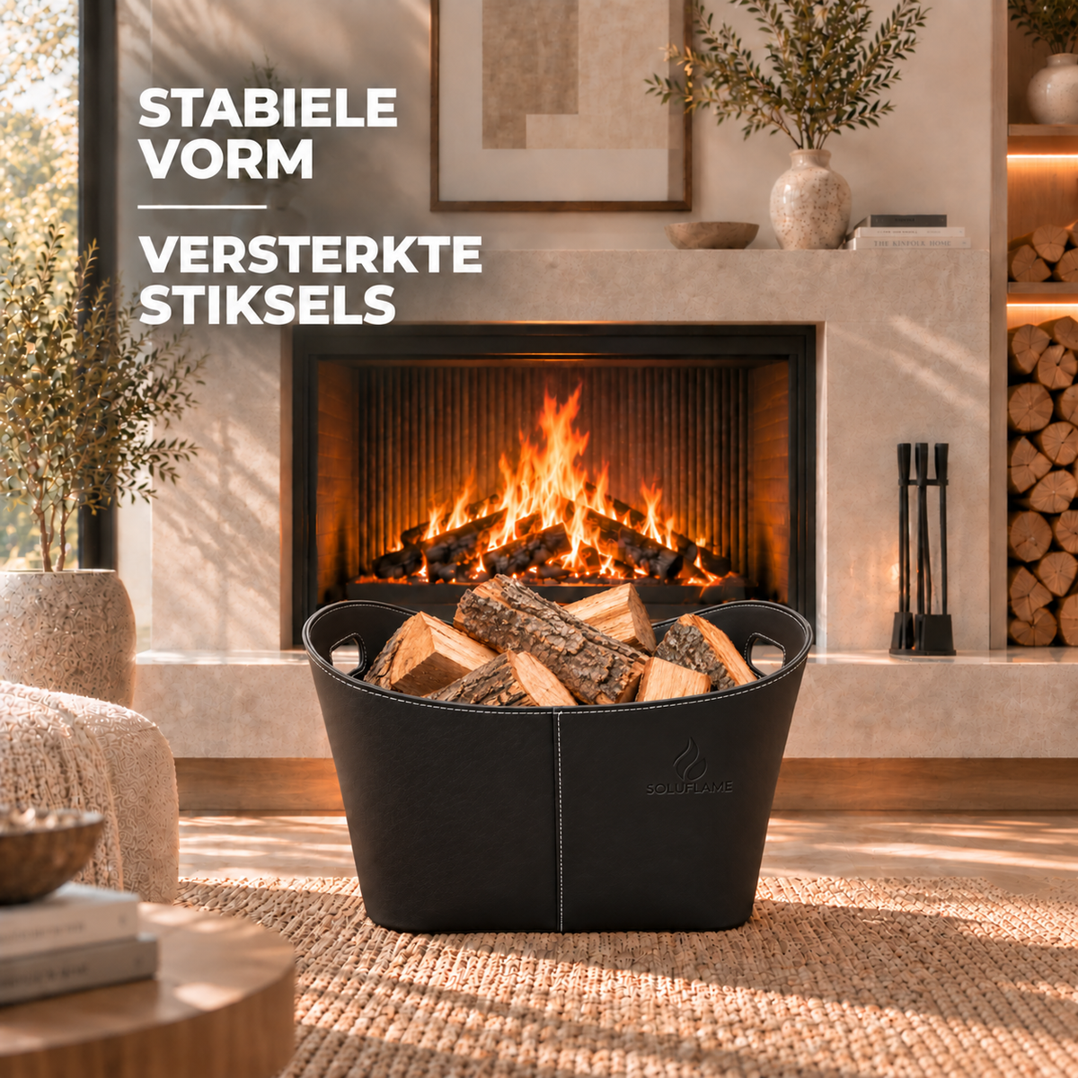 Houtmand Kunstleer 35 L – Donkerbruin