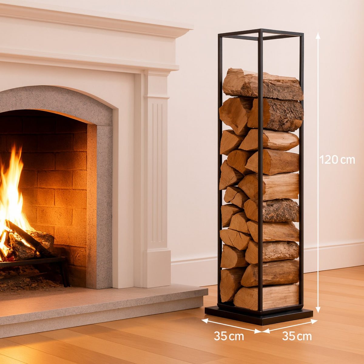 Houtrek Binnen 120 cm – Zwart – afbeelding 2