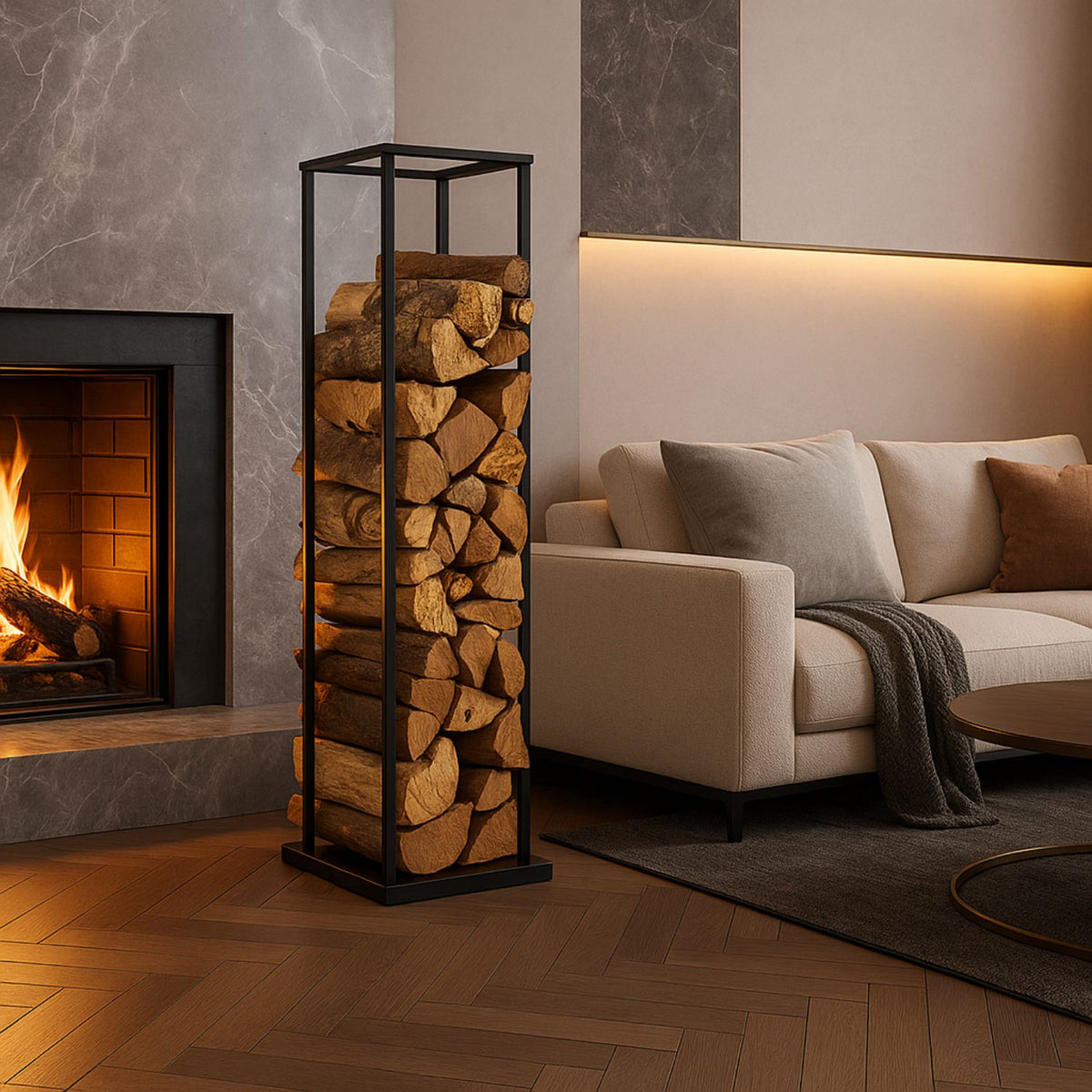 Houtrek Binnen 120 cm – Zwart – afbeelding 3